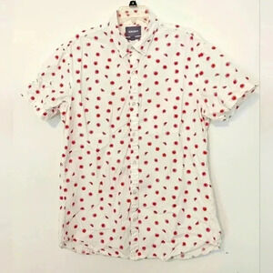 Bonobos | Watermelon Slices Print Short Sleeve Shirt Size XL Long